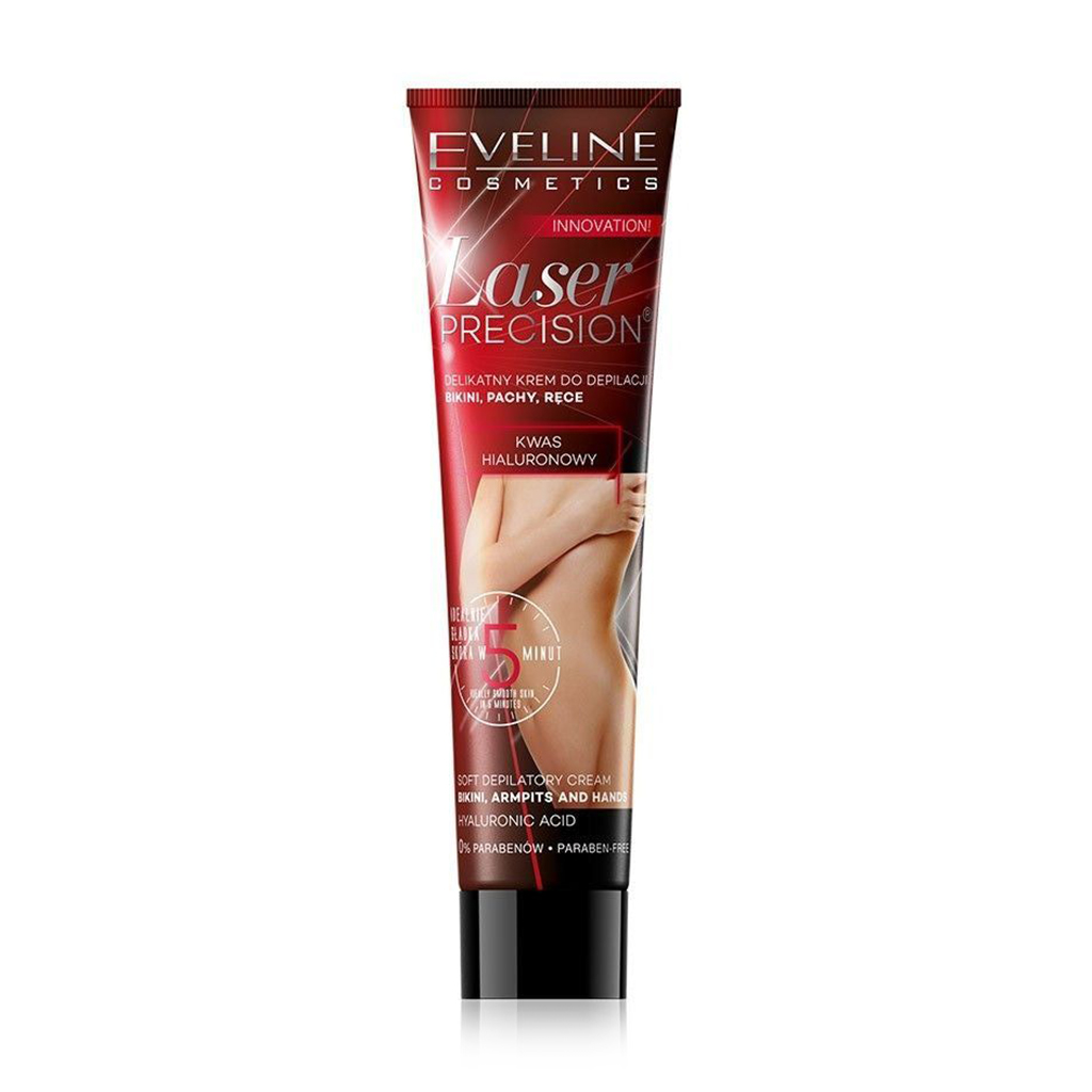 Делікатний крем для депіляції бікіні, пахв та рук Eveline Cosmetics Laser Precision Soft Depilatory Cream, 125 мл